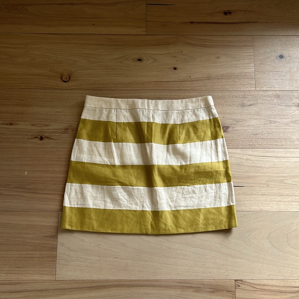 J CREW mini skirt  Size 4  Linen and cotton blend - Picture 4 of 4